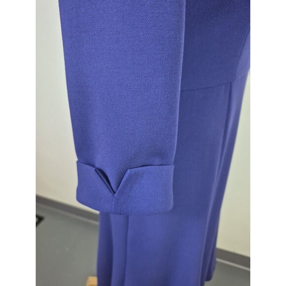 BLACK HALO Women's Dress Kensington Purple Knit Midi 3/4 Sleeve V Neck Size 10 - Picture 6 of 14